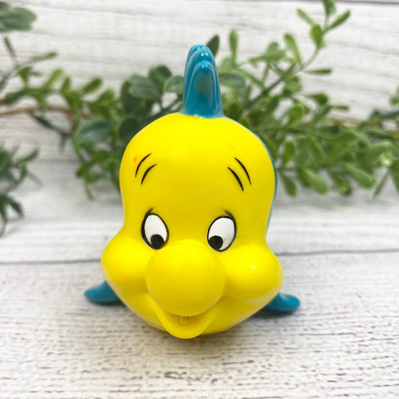 VNT 1990's Burger King Kids Club Disney Little Mermaid Flounder Kids Meal Toy - Picture 1 of 7